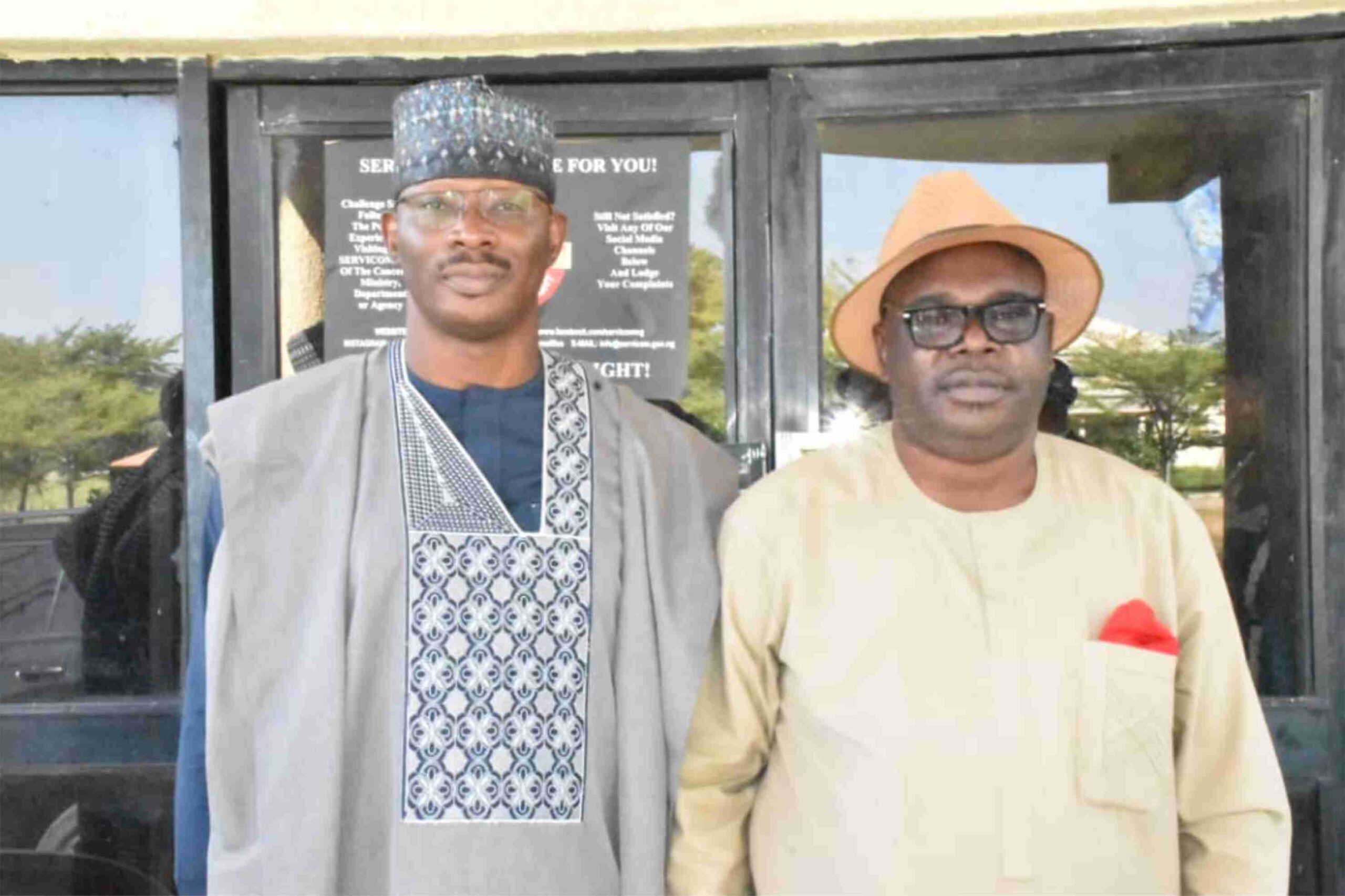 Etsu Kwali, HRH Ayedoo Luka Nizassan 111 with the Director/Chief Executive, National Mathematical Centre, Abuja, Prof Promise Mebine.
