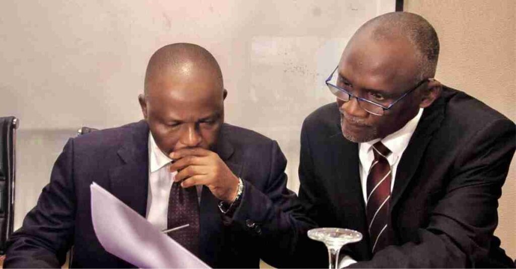 The Minister of Justice and Attorney-General of the Federation, Lateef Fagbemi with the Director-General of the Council, Aliyu Abubakar