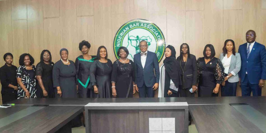 Afam welcomes the executive members of FIDA Nigeria, led by the Country Vice President, Eliana Martins FICMC, to the NBA House.